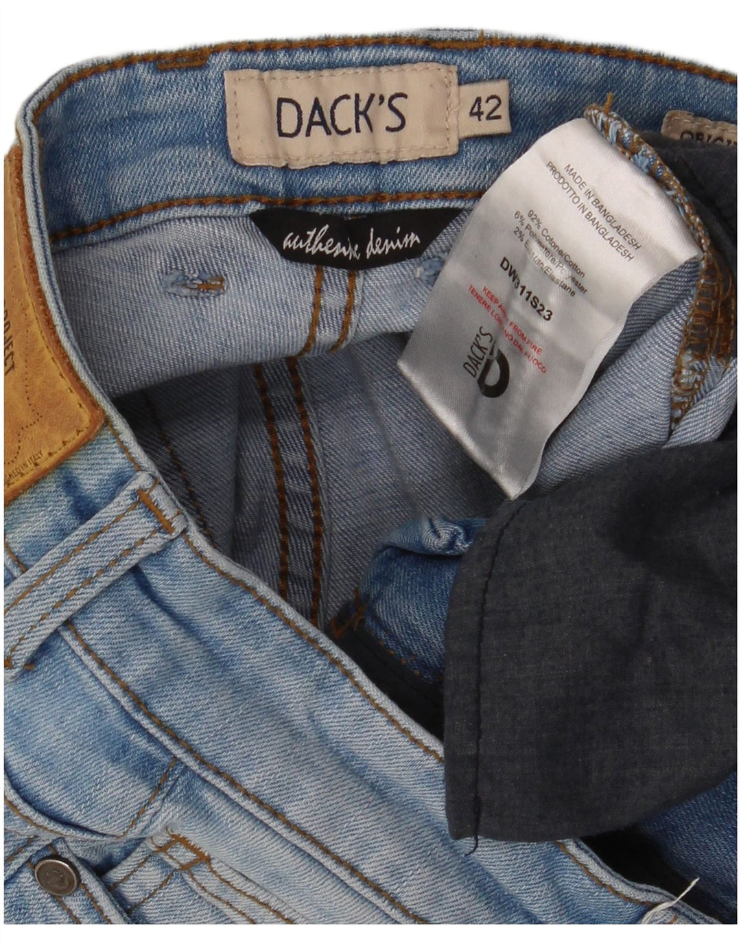 Dack's Damen Skinny Jeans IT 42 Medium W28 L26 Blaue Baumwolle