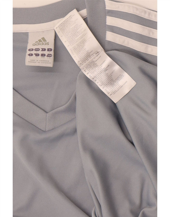 Adidas Herren T-Shirt Top Large Grau Polyester