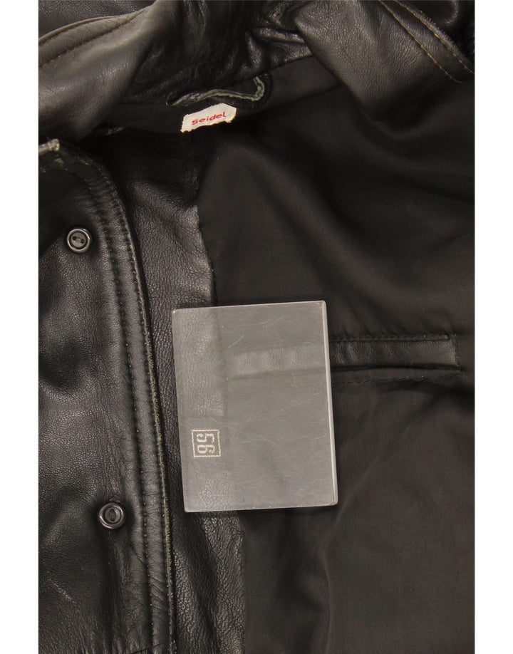 Vintage Herren Lederjacke UK 38 Medium Schwarz