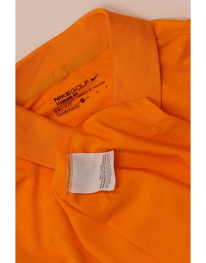 Nike Herren Dri Fit Standard Fit Poloshirt Mittelorange gepunktetes Polyester