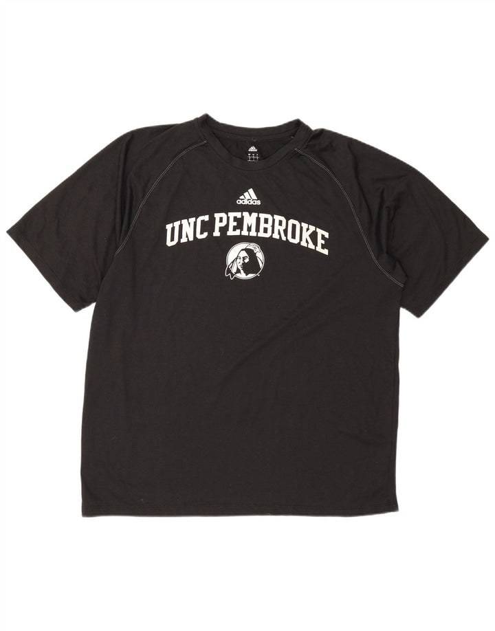 Adidas Herren UNC Pembroke Graphic T-Shirt Top Large Schwarz Polyester
