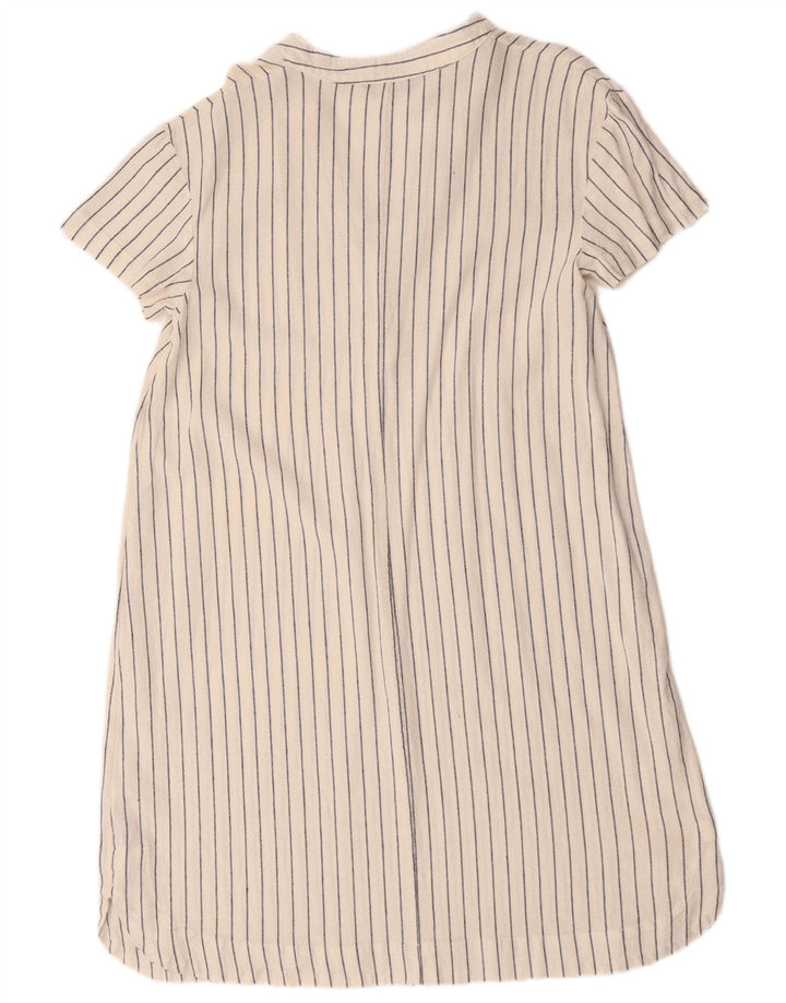 Marks & Spencer Übergroßes Etuikleid für Damen, Gr. 10, Größe S, weiß gestreift