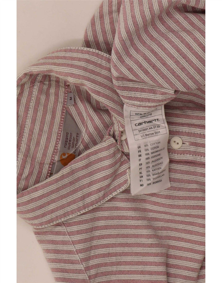Carhartt Herrenhemd aus mittelroter Nadelstreifen-Baumwolle