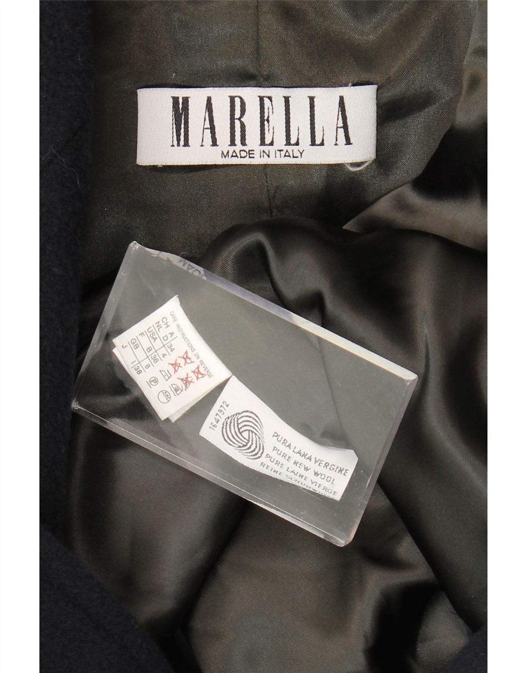 Marella Damen Übergroßer Zweireihermantel UK 8 Small Marineblau