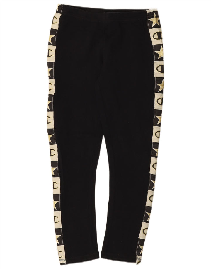 Champion Womens Graphic Leggings UK 14 Mittelschwarze Baumwolle