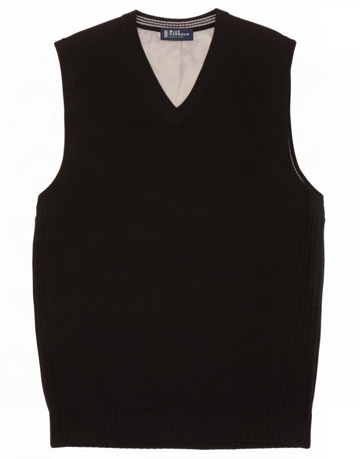Marks & Spencer Herren Weste Tank Top Small aus schwarzer Wolle