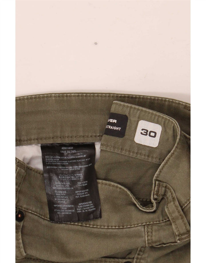 Volcom Herren Solver Denim Shorts W30 Medium Khaki Baumwolle