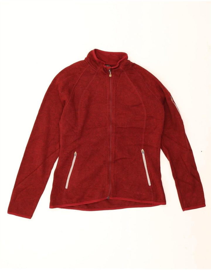 Eddie Bauer Damen-Trainingsanzug-Top-Jacke, UK 18, XL, rot geflecktes Polyester