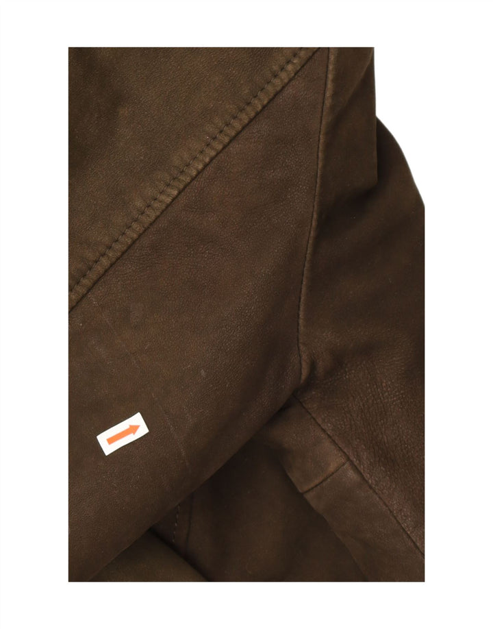 Scotch & Soda Herren Wildlederjacke UK 40 Large Khaki Leder