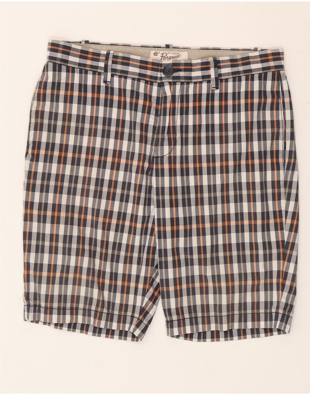 Penguin Herren-Chinoshorts, W32, mittelgroß, mehrfarbig, kariert, Baumwolle