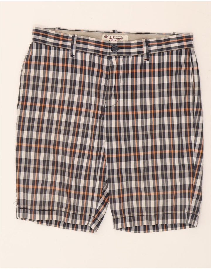 Penguin Herren-Chinoshorts, W32, mittelgroß, mehrfarbig, kariert, Baumwolle