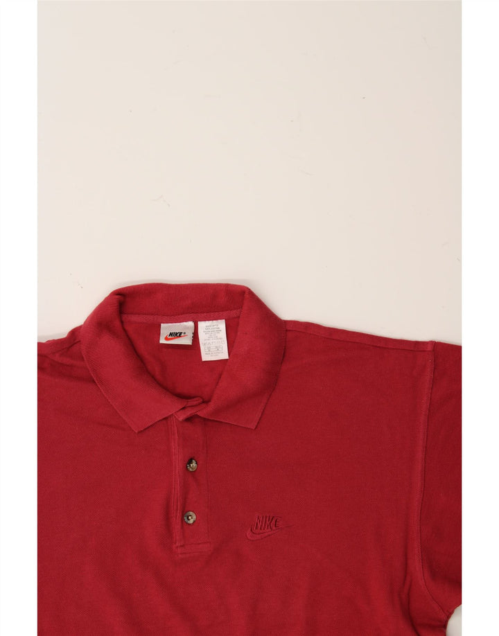 NIKE Mens Polo Shirt Medium Red Cotton Vintage Nike and Second-Hand Nike from Messina Hembry 