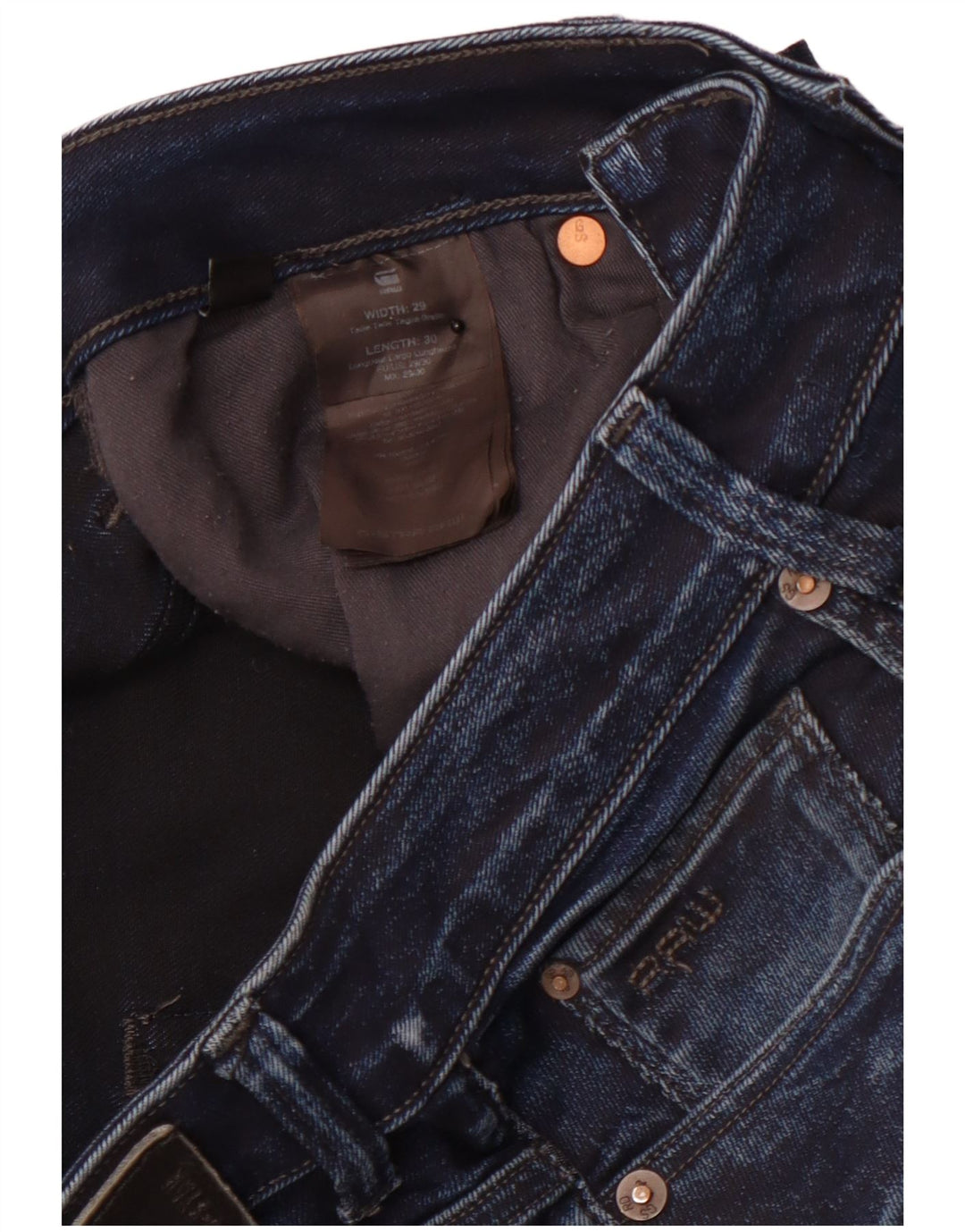 G-STAR Damen 3301 Slim Jeans W29 L30 Marineblau Baumwolle