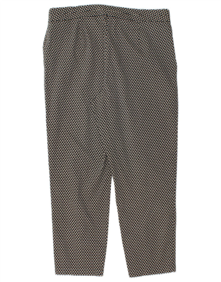 Marks & Spencer Damen Caprihose UK 12 Medium W28 L22 Schwarz Geometrisch