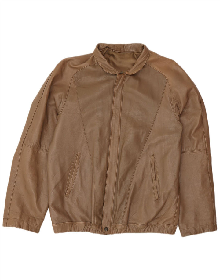 Vintage Herren Lederjacke UK 38 Mittelbraun