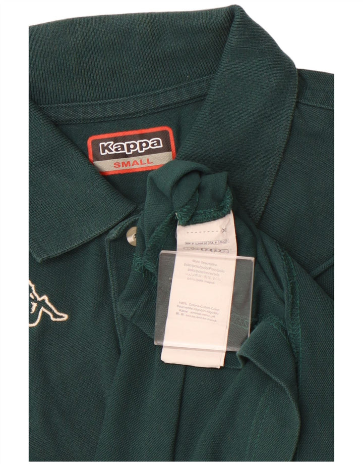 KAPPA Herren-Poloshirt mit Grafik, Größe S, grüne Baumwolle