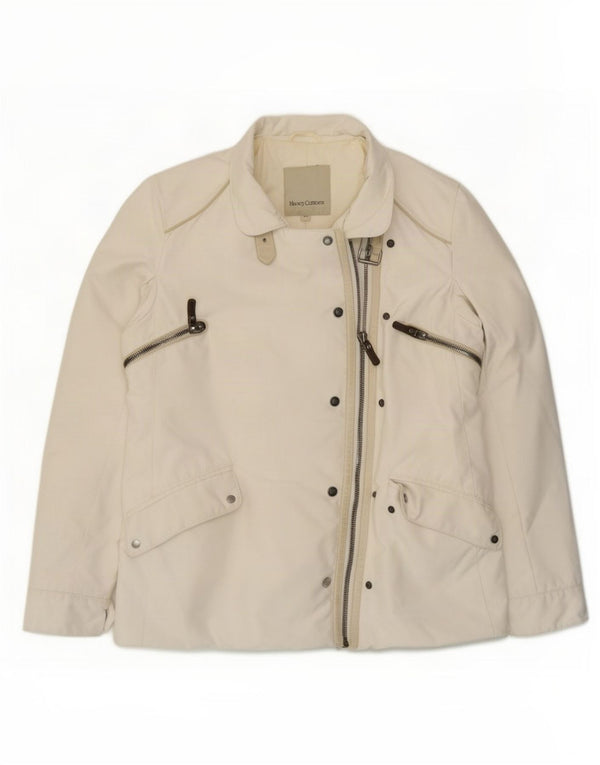 Henry Cottons Damen Utility-Jacke IT 46 Large Weiß Polyester