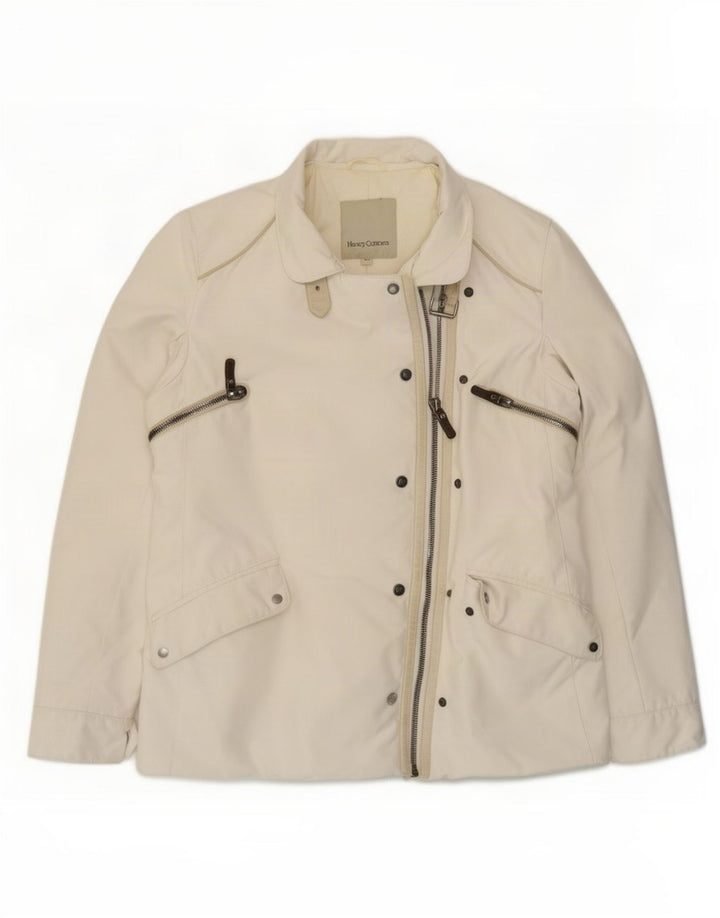 Henry Cottons Damen Utility-Jacke IT 46 Large Weiß Polyester