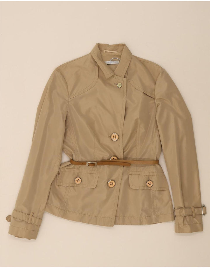 MARELLA Womens Utility Jacket UK 10 Small  Beige Acetate Vintage Marella and Second-Hand Marella from Messina Hembry 