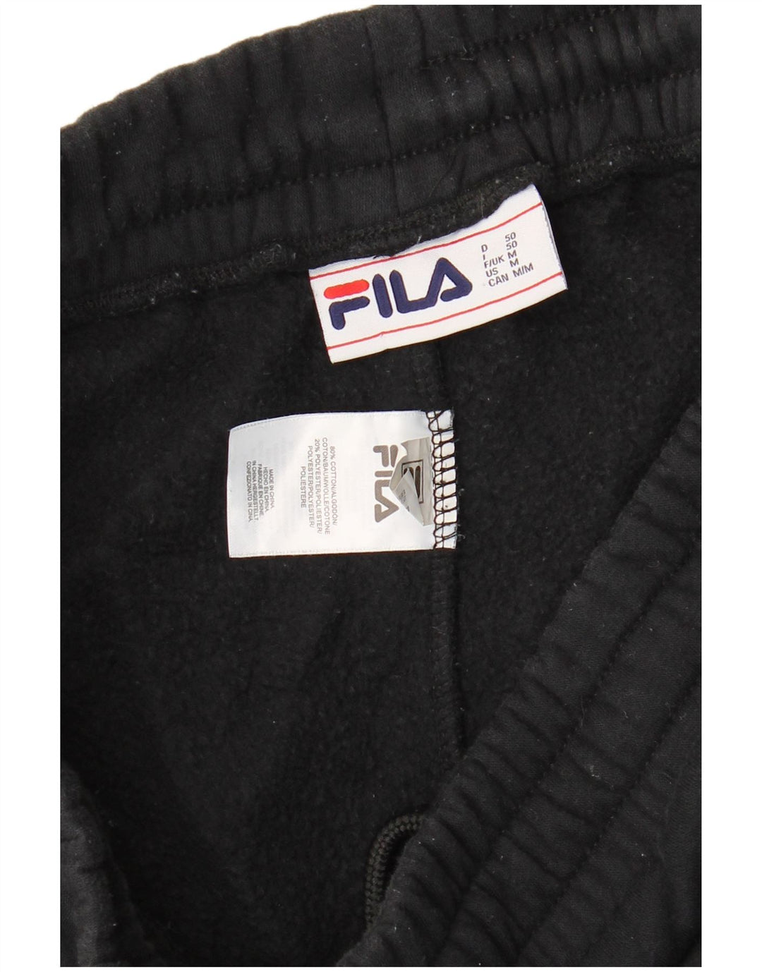 FILA Herren-Trainingsanzughose mit Grafik, mittelschwarz, Baumwolle