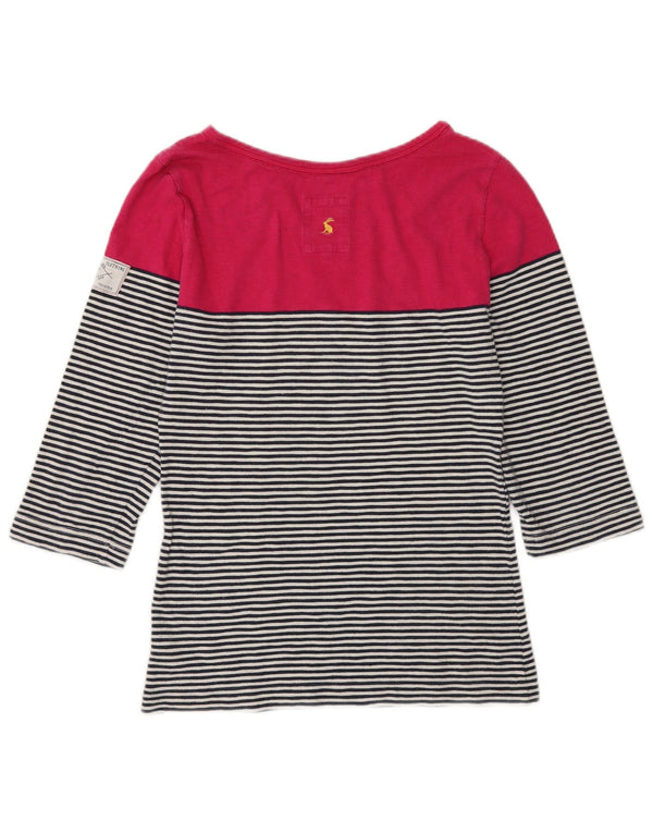 Joules Damen-Top, 3/4-Ärmel, UK 10, Größe S, mehrfarbig, gestreift, Baumwolle