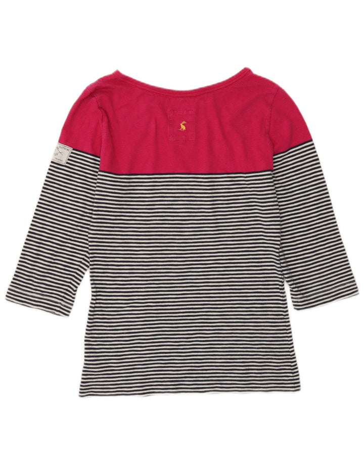 Joules Damen-Top, 3/4-Ärmel, UK 10, Größe S, mehrfarbig, gestreift, Baumwolle