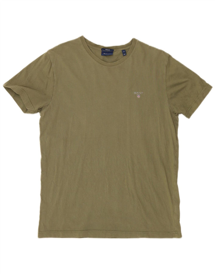 Gant Herren-T-Shirt, mittelgroß, Khaki, Baumwolle, normal