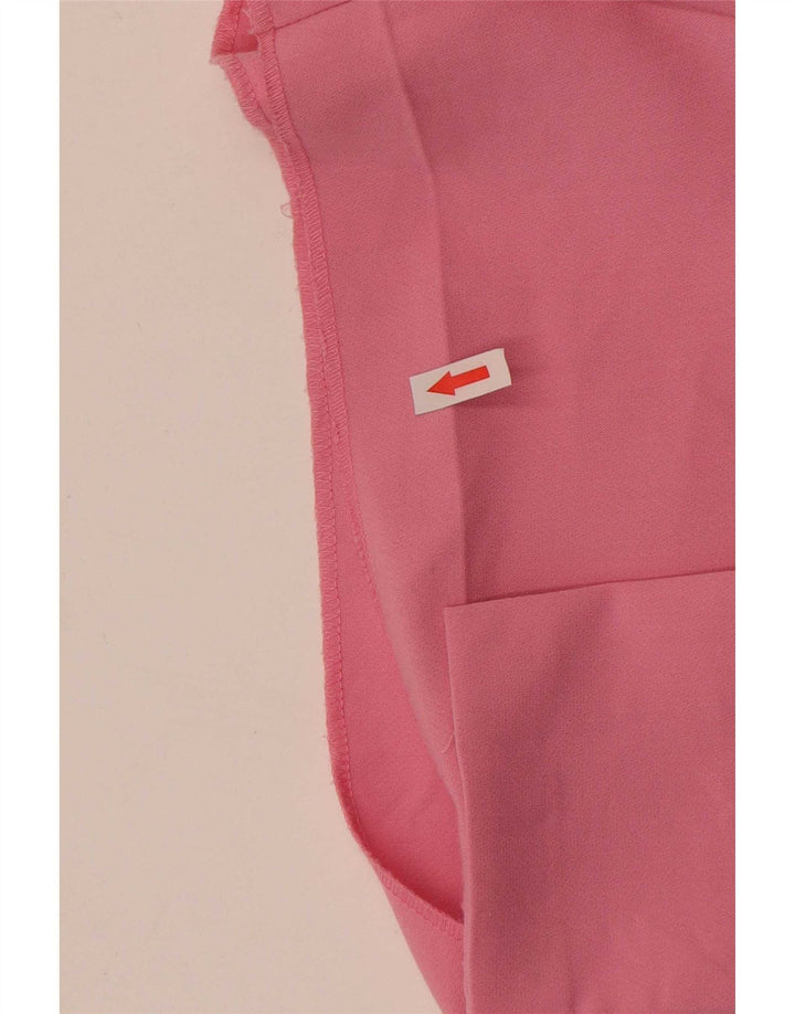 Zara Damen-Shorts mit hoher Taille, mittelgroß, W28, rosa, Polyester