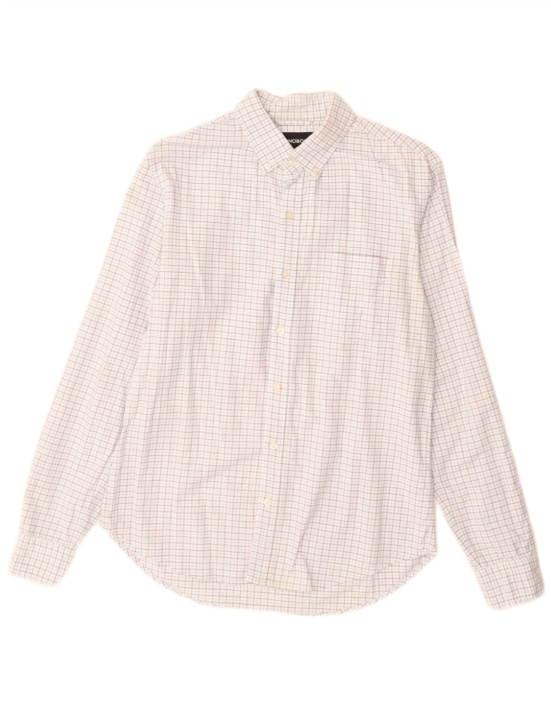 BONOBOS Tailored Fit Herrenhemd Mittelweiß Gingham