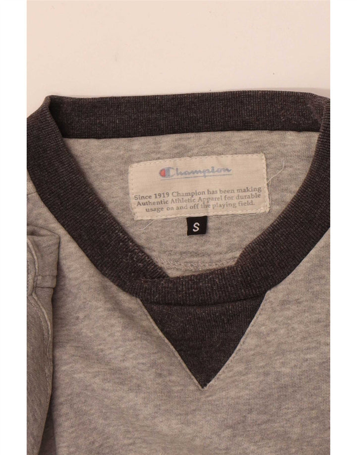 Champion Herren-Sweatshirt-Pullover, klein, Grau, Farbblock