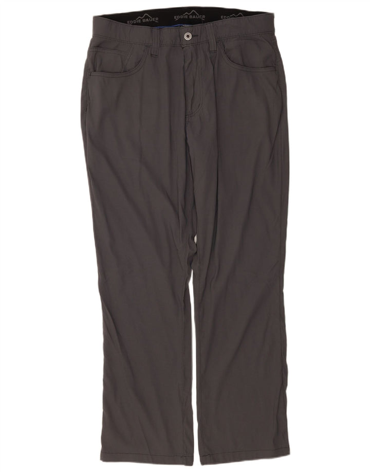Eddie Bauer Herren gerade Freizeithose W34 L30 graues Nylon