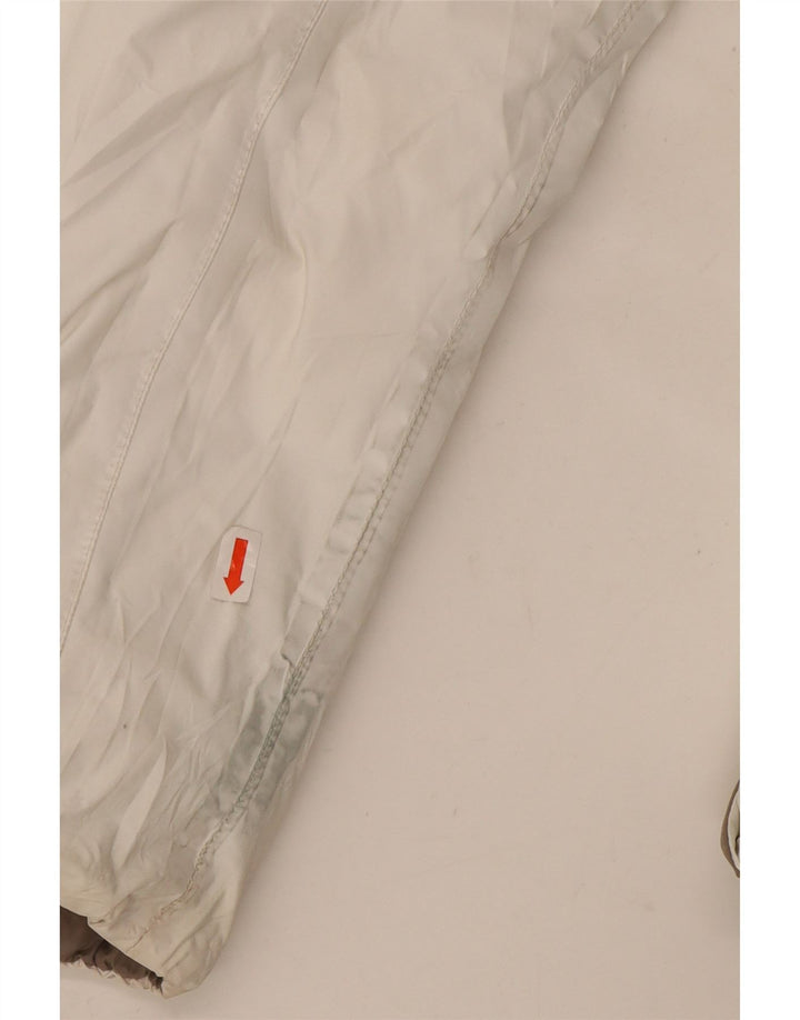 K-WAY wendbare wattierte Jacke mit Kapuze für Mädchen, 8–9 Jahre, weiß, Polyamid