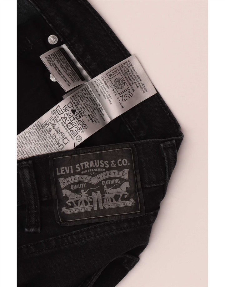 Levi's Herren Straight Jeans W38 L29 Schwarze Baumwolle