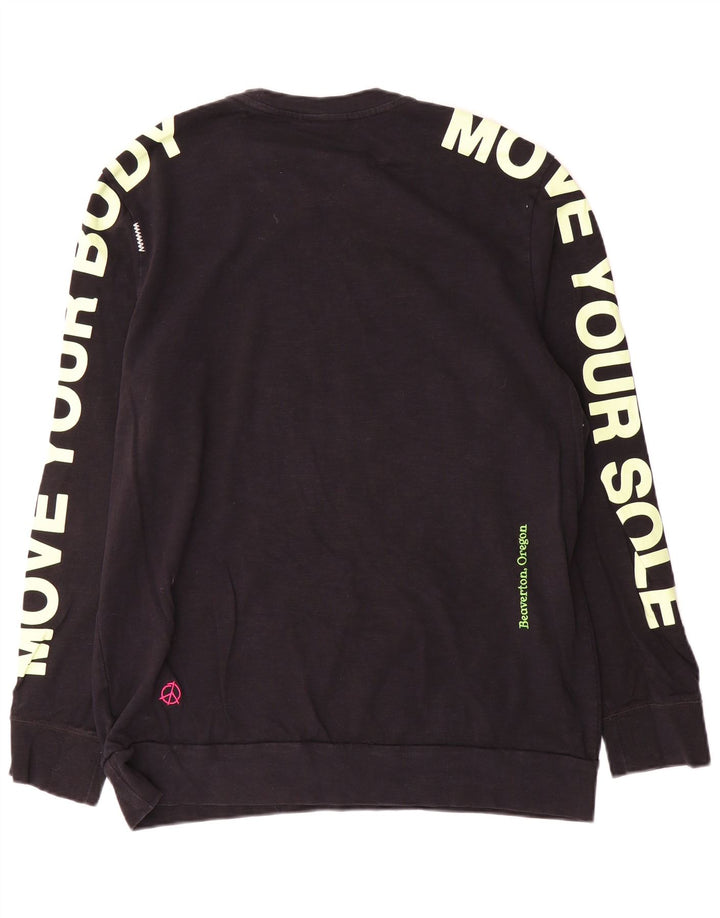 Nike Herren-Sweatshirt mit Grafik, reguläre Passform, groß, aus schwarzer Baumwolle