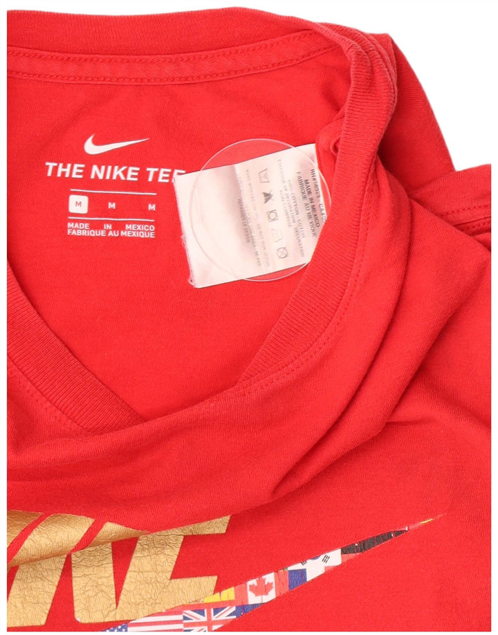 Nike Herren-T-Shirt mit Grafik, mittelrote Baumwolle