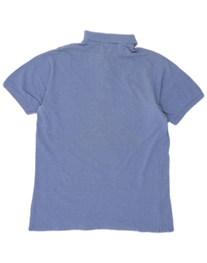 Lacoste Herren-Poloshirt, Größe 4, mittelblaue Baumwolle