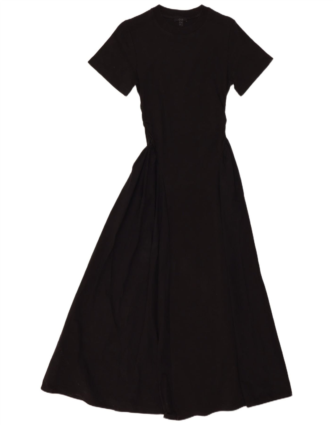 Cos Damen Maxikleid UK 8 Small Schwarz Baumwolle