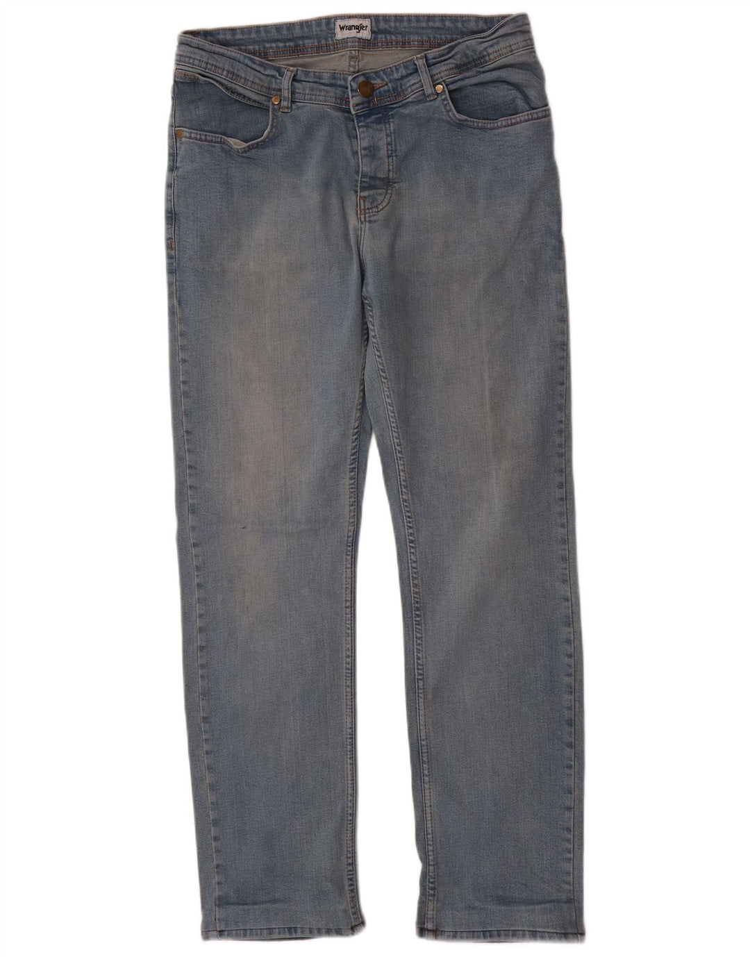 Wrangler Herren Straight Jeans W34 L31 Blaue Baumwolle