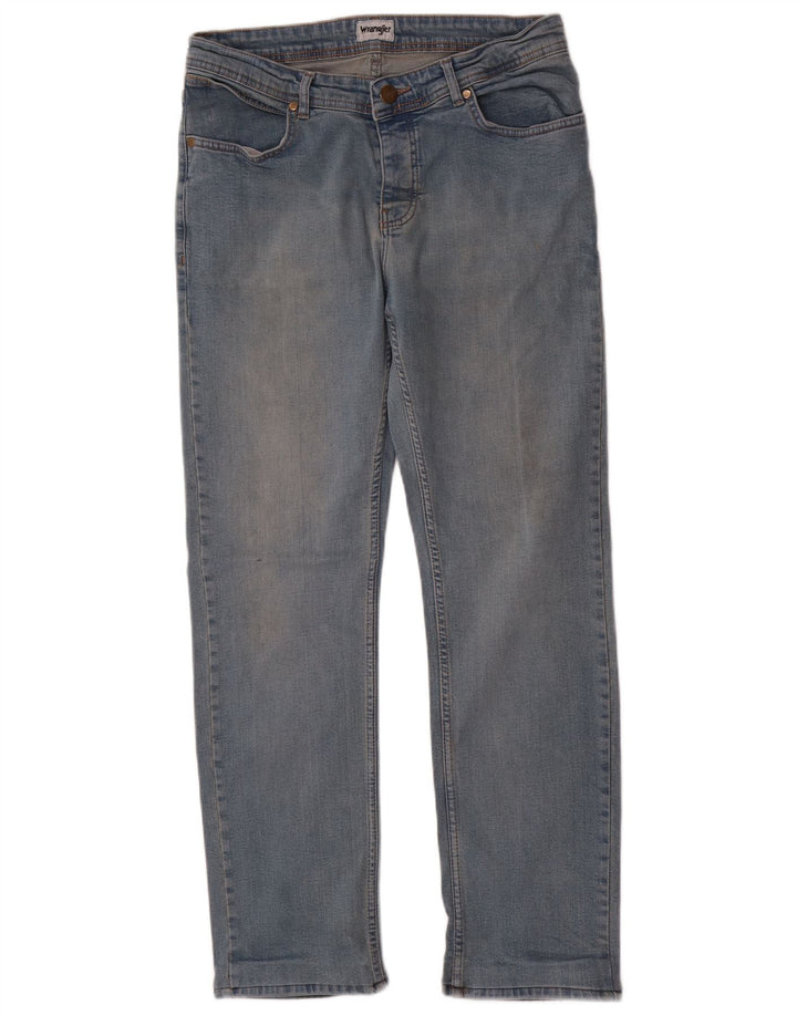 Wrangler Herren Straight Jeans W34 L31 Blaue Baumwolle