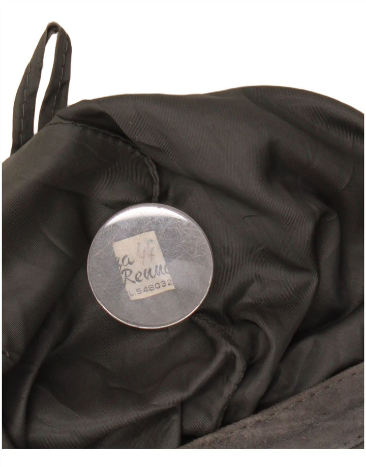 VINTAGE Damen Wildlederrock IT 44 W27 L26 Grau