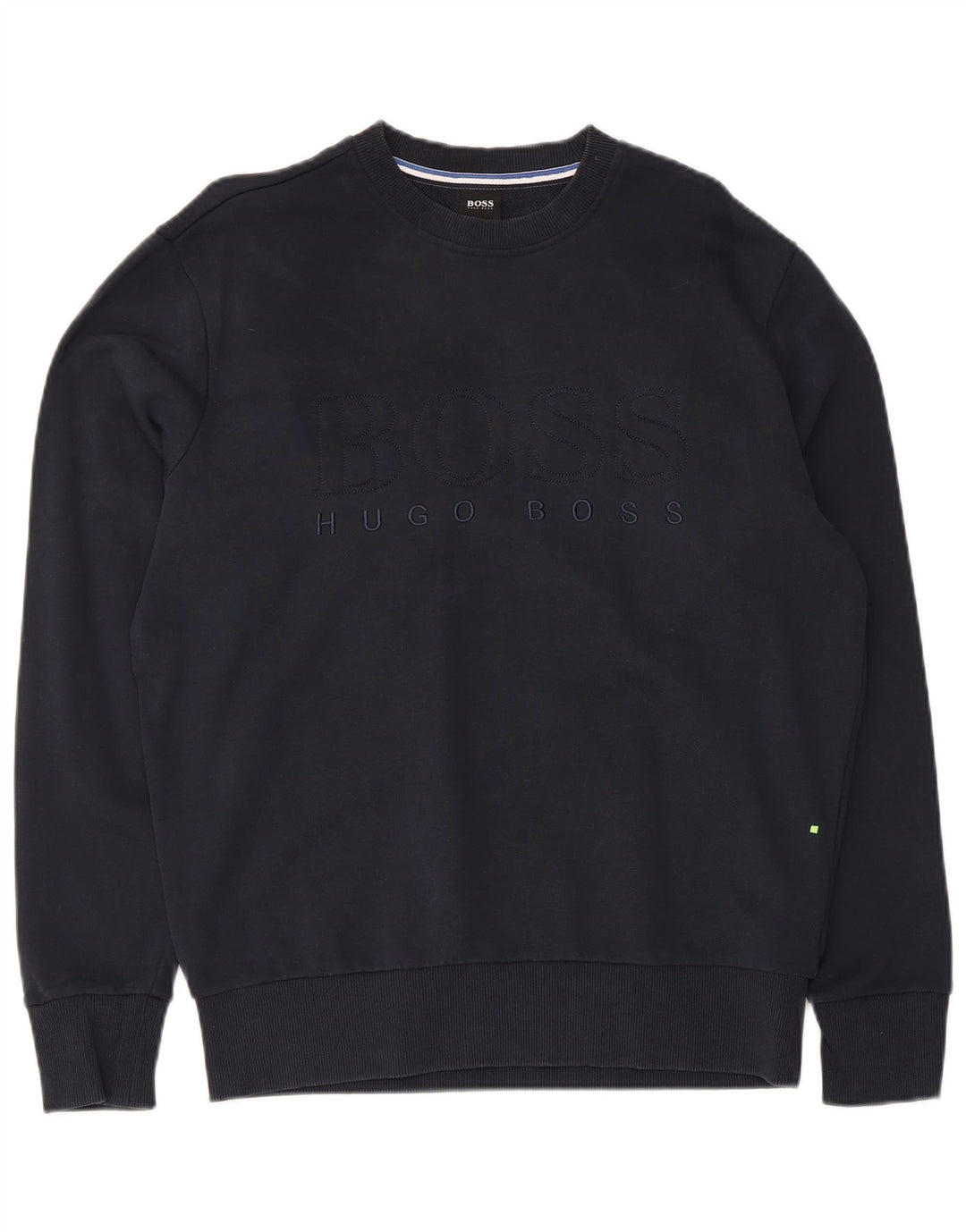 Hugo Boss Herren-Sweatshirt mit Grafik, mittlere marineblaue Baumwolle