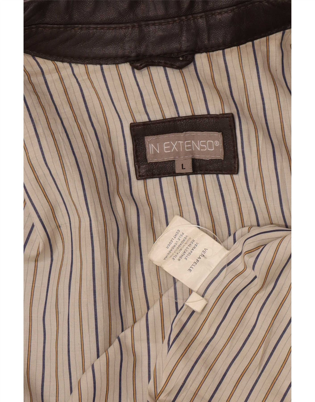 In Extenso Herren Lederjacke UK 40 Large Braun