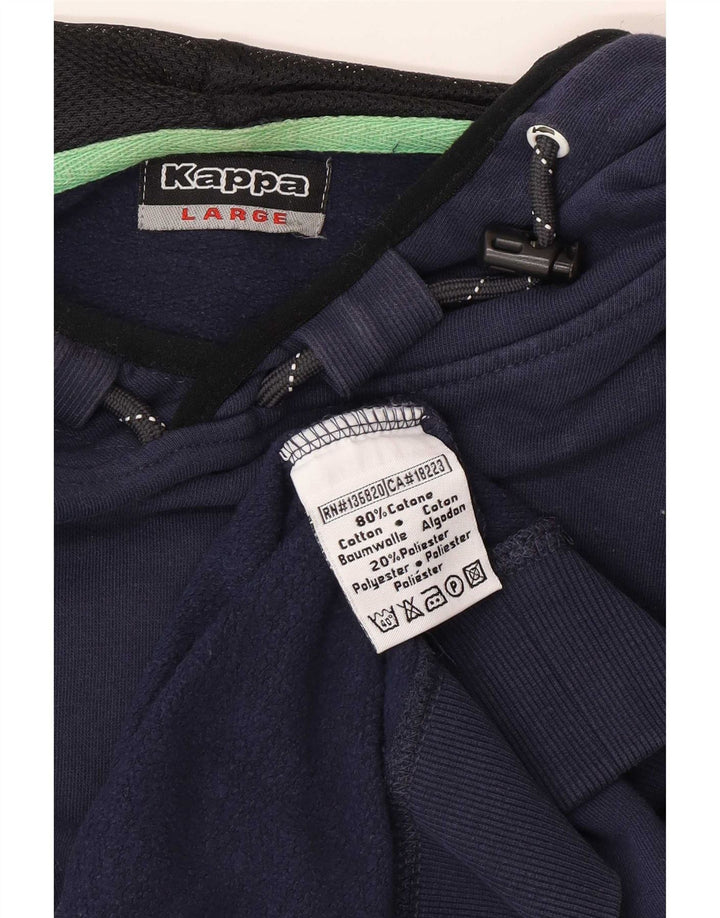 Kappa Herren-Kapuzenpullover, groß, marineblau, Baumwolle