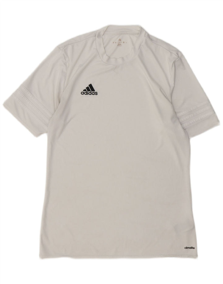 ADIDAS Herren Climalite T-Shirt Top Mittelweißes Polyester