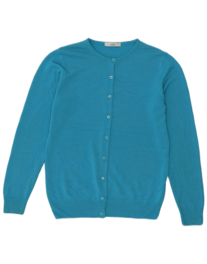 Marks & Spencer Damen-Strickjacke, Größe S, Türkis, Acryl