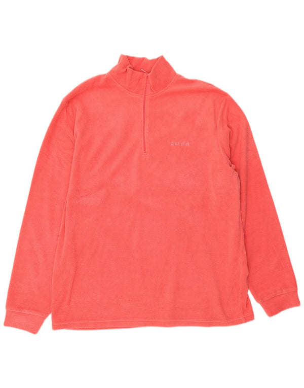 Invicta Damen-Fleecepullover mit Reißverschluss, 2XL, Rot, Polyester