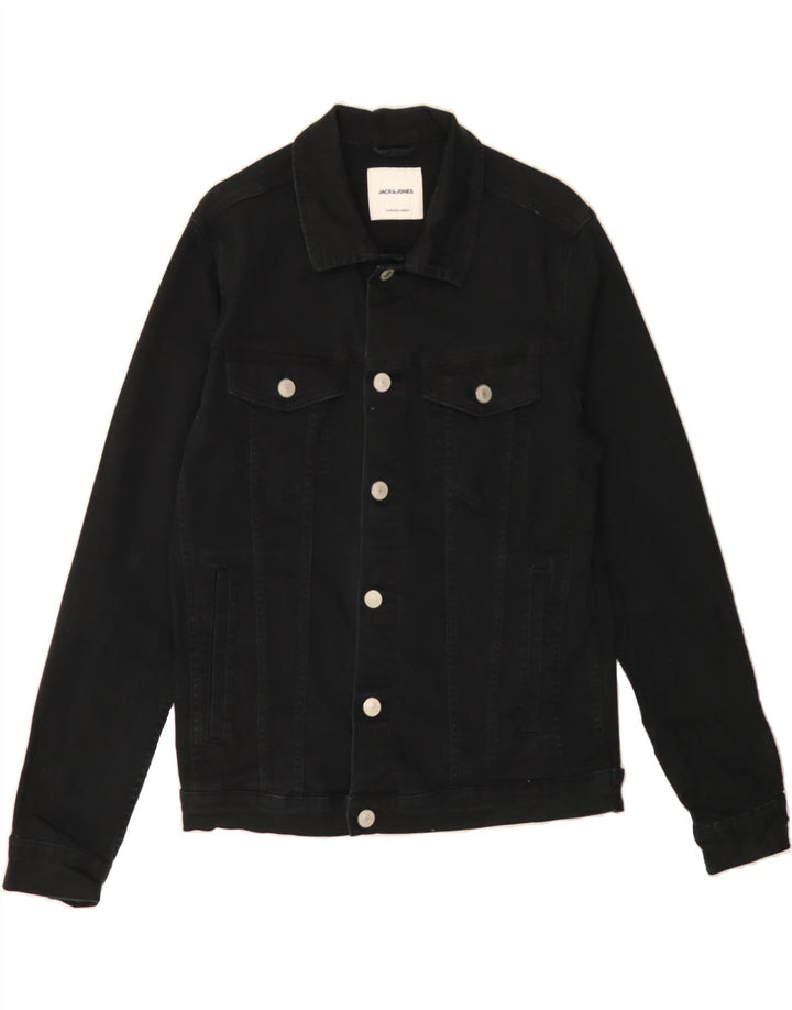 JACK & JONES Boys Denim Jacket 13-14 Years Large Black Cotton Vintage Jack & Jones and Second-Hand Jack & Jones from Messina Hembry 