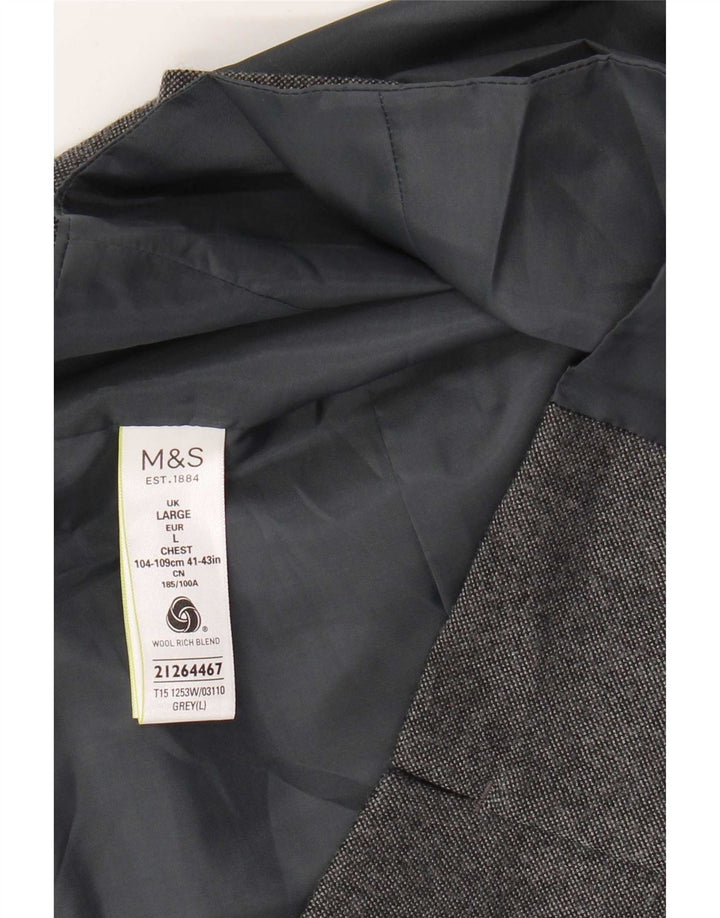 Marks & Spencer Herrenweste, große graue Wolle