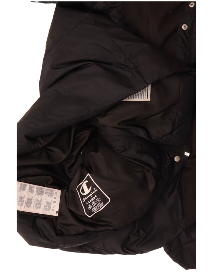 CHAMPION Damen Loose Fit Wattierte Jacke UK 18 XL Schwarz Farbblock