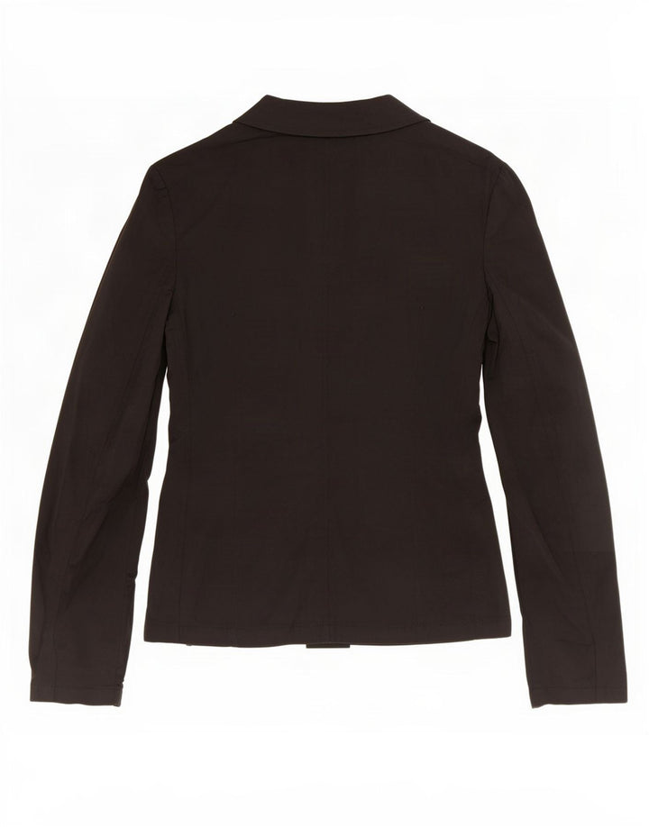 Krizia Poi Damen 2-Knopf-Blazerjacke IT 42 Mittelschwarz